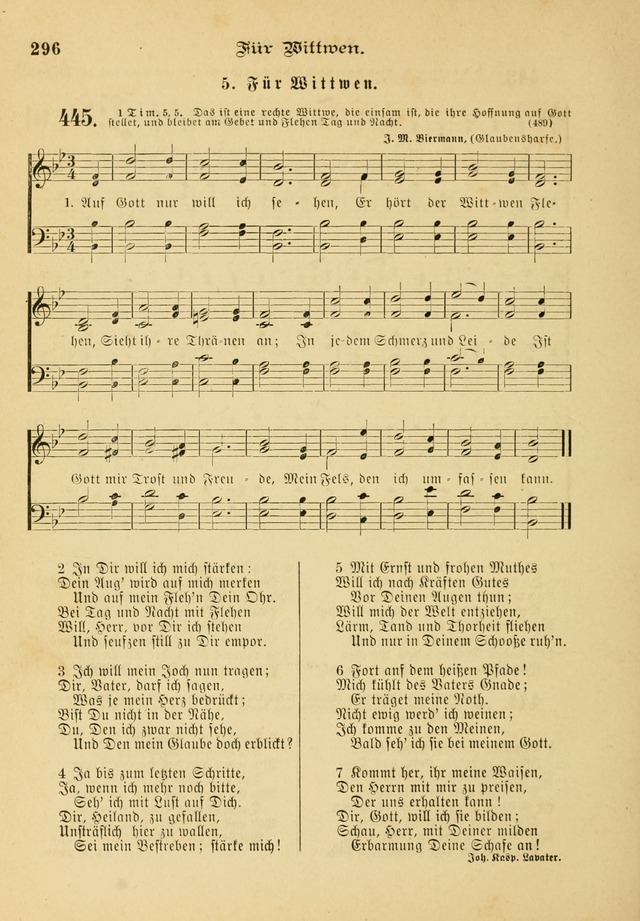 Gesangbuch mit Noten: herausgegeben von der Allgemeinen Conferenz der Mennoniten von Nord-Amerika page 296