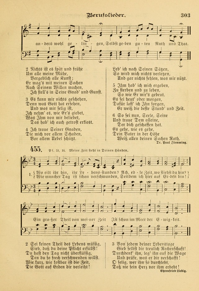 Gesangbuch mit Noten: herausgegeben von der Allgemeinen Conferenz der Mennoniten von Nord-Amerika page 303