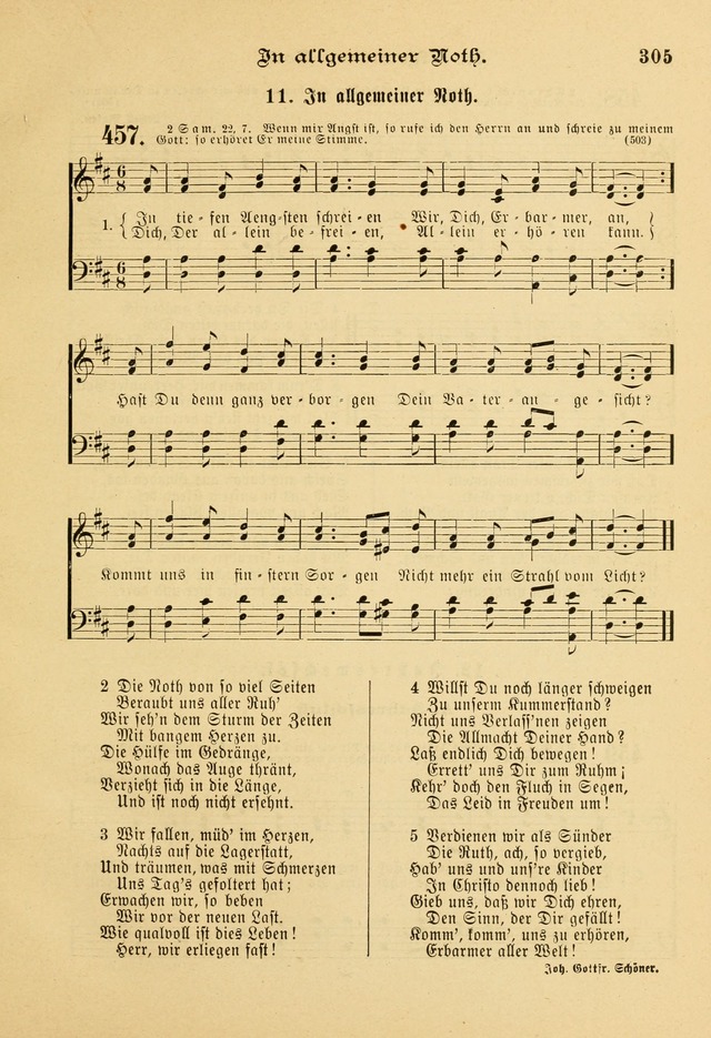 Gesangbuch mit Noten: herausgegeben von der Allgemeinen Conferenz der Mennoniten von Nord-Amerika page 305