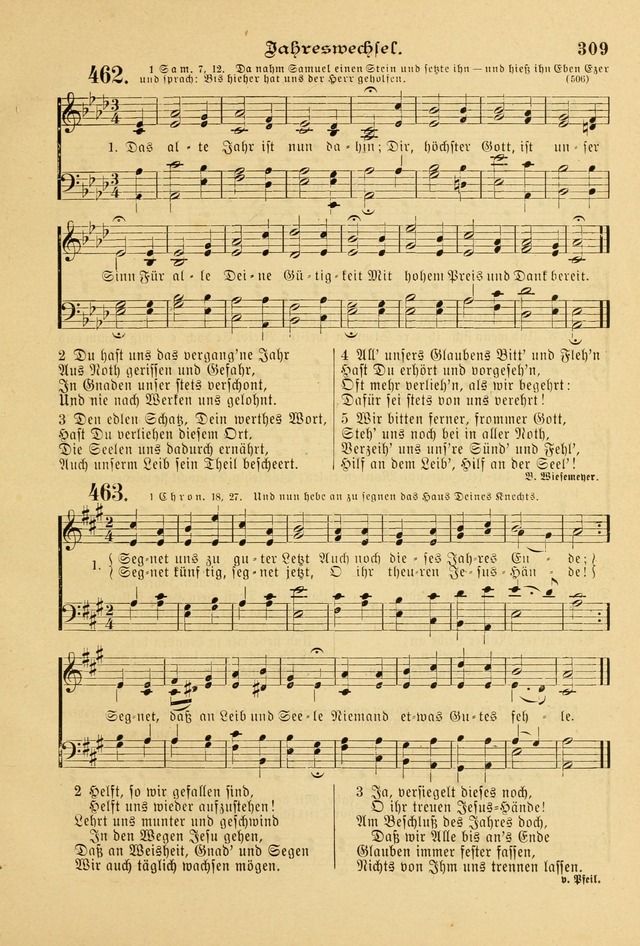 Gesangbuch mit Noten: herausgegeben von der Allgemeinen Conferenz der Mennoniten von Nord-Amerika page 309