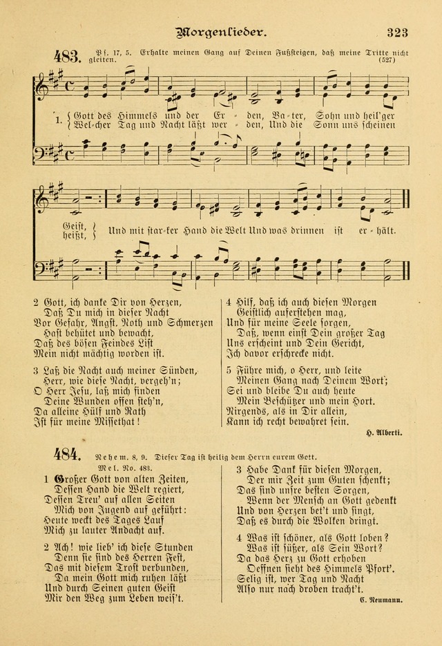 Gesangbuch mit Noten: herausgegeben von der Allgemeinen Conferenz der Mennoniten von Nord-Amerika page 323