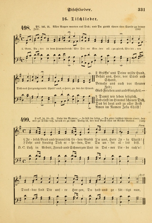 Gesangbuch mit Noten: herausgegeben von der Allgemeinen Conferenz der Mennoniten von Nord-Amerika page 331