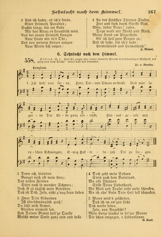 Gesangbuch mit Noten: herausgegeben von der Allgemeinen Conferenz der Mennoniten von Nord-Amerika page 367