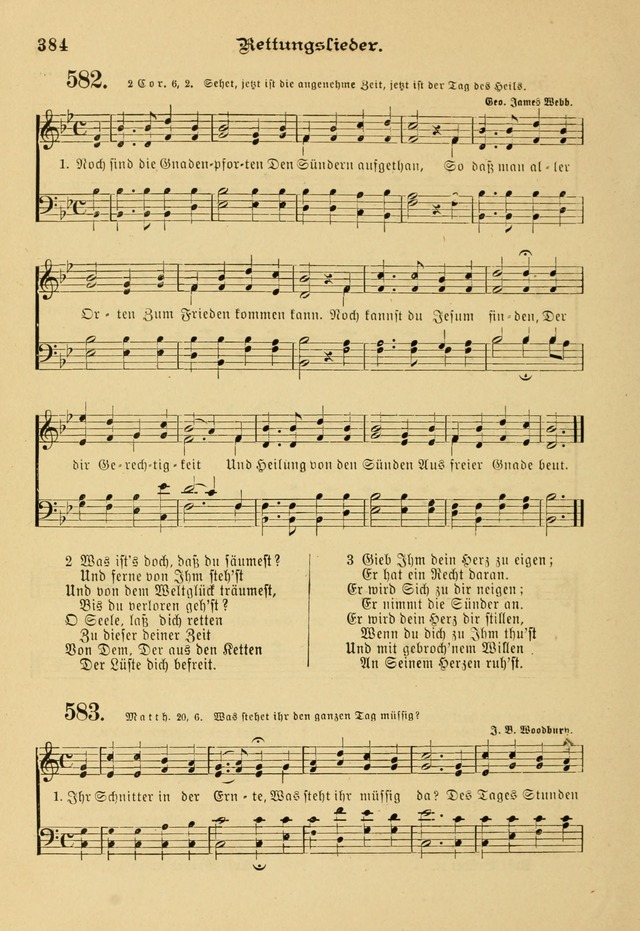 Gesangbuch mit Noten: herausgegeben von der Allgemeinen Conferenz der Mennoniten von Nord-Amerika page 384