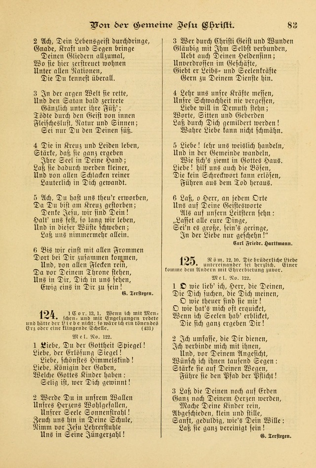 Gesangbuch mit Noten: herausgegeben von der Allgemeinen Conferenz der Mennoniten von Nord-Amerika page 83