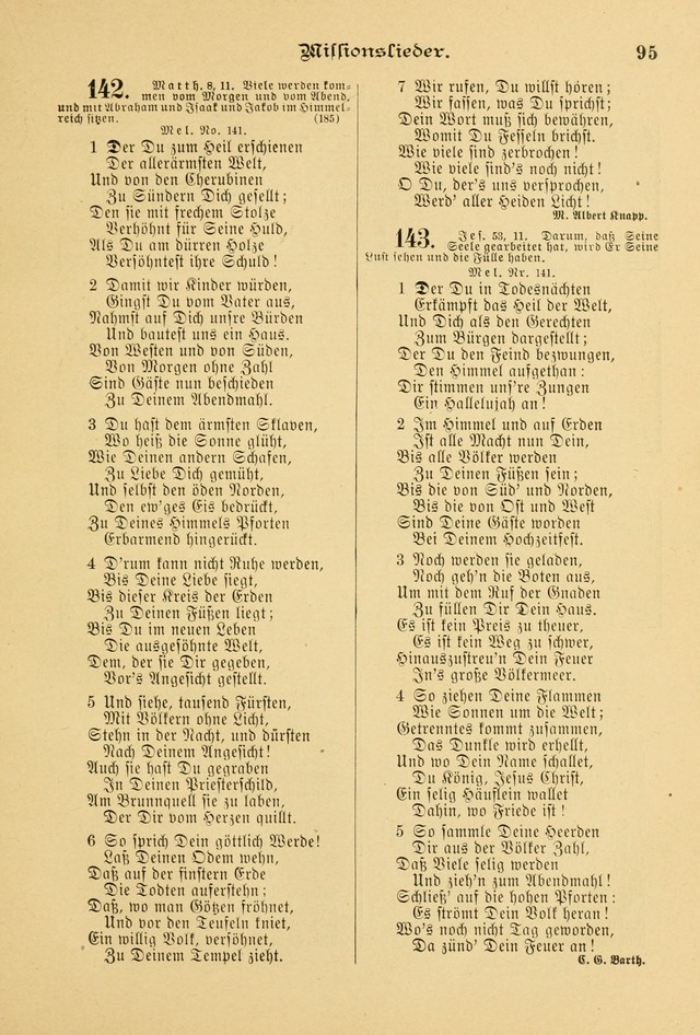 Gesangbuch mit Noten: herausgegeben von der Allgemeinen Conferenz der Mennoniten von Nord-Amerika page 95