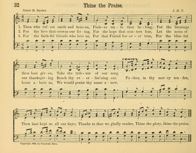Grateful Praise: a collection of new songs for the Sunday-school page 32