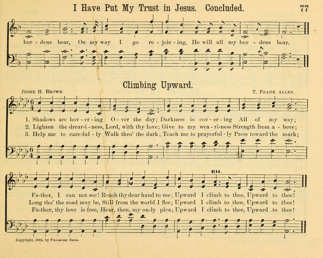Grateful Praise: a collection of new songs for the Sunday-school page 77