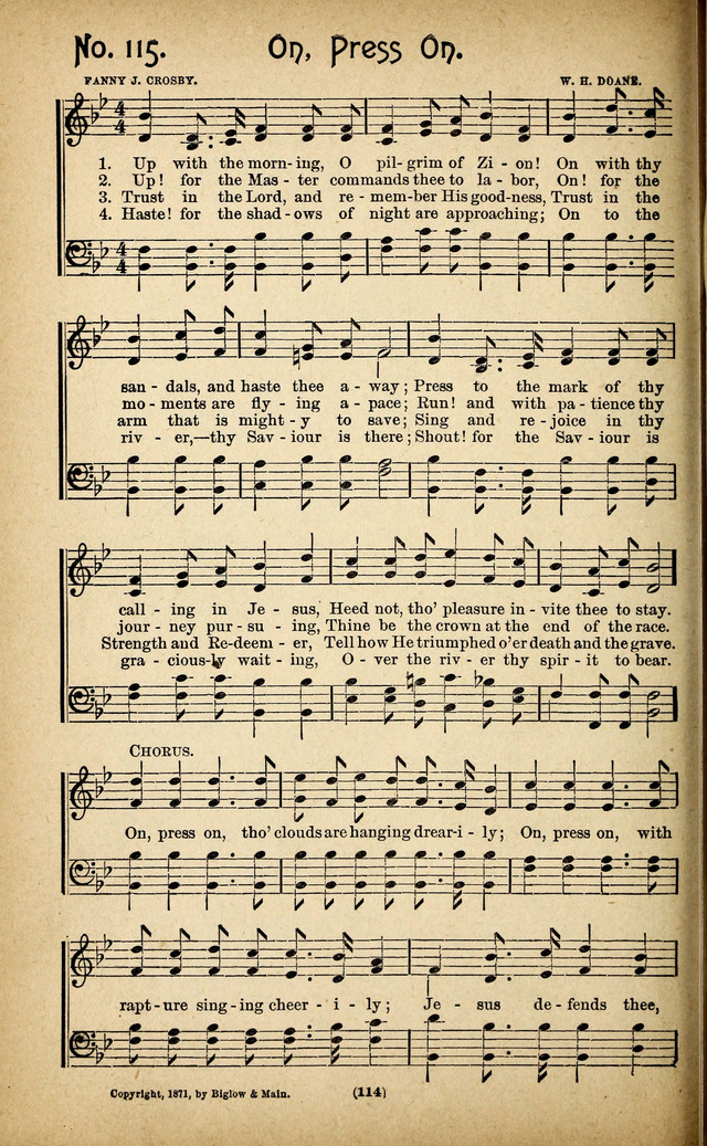 The Glad Refrain for the Sunday School: a new collection of songs for worship page 110