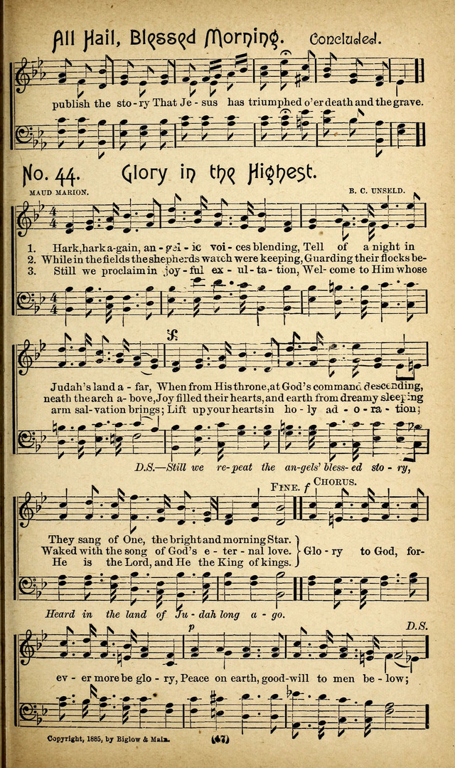 The Glad Refrain for the Sunday School: a new collection of songs for worship page 43