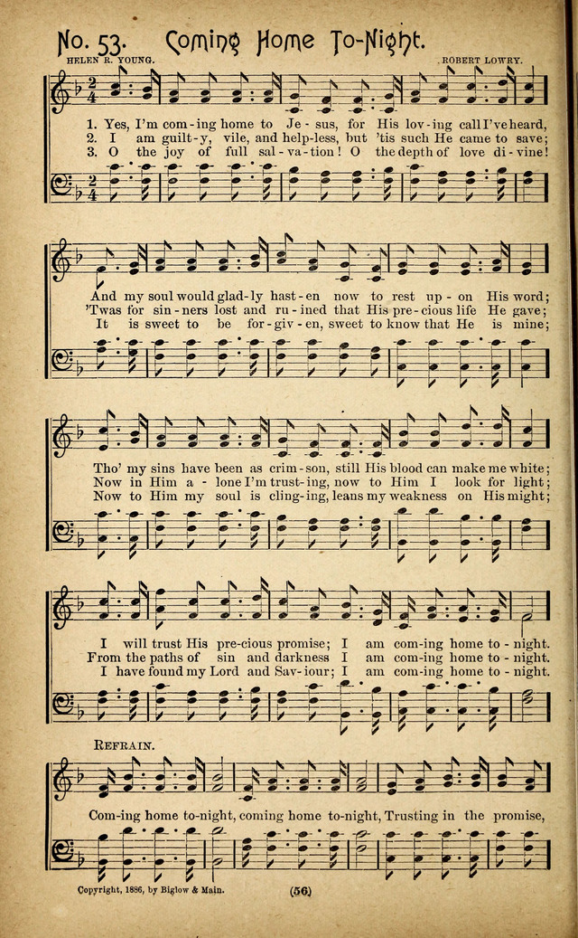 The Glad Refrain for the Sunday School: a new collection of songs for worship page 52