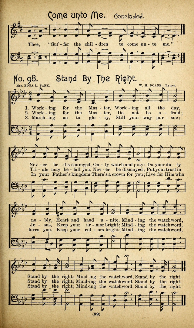 The Glad Refrain for the Sunday School: a new collection of songs for worship page 95