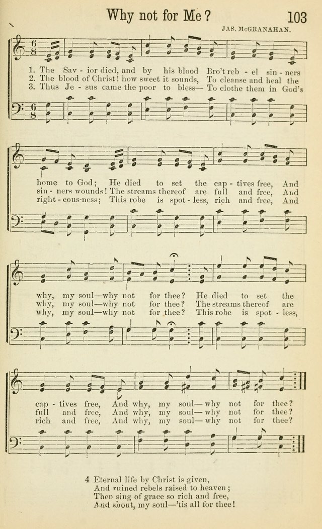 Gospel Songs: a choice collection of hymns and tune, new and old, for gospel meetings, prayer meetings, Sunday schools, etc. page 108