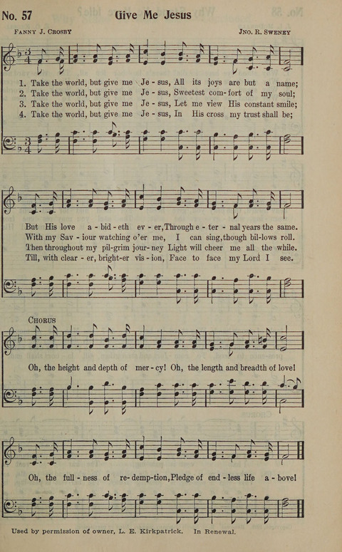 The Gospel in Song: as used in the Anderson Gospel Crusades page 61