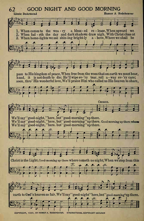 The Gospel in Song: for Use in Evangelistic Meetings or Any Service of the Church page 60