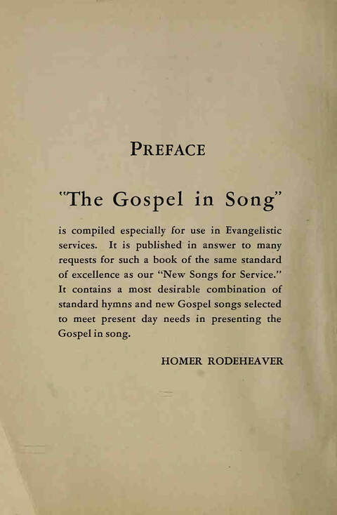 The Gospel in Song: for Use in Evangelistic Meetings or Any Service of the Church page iii