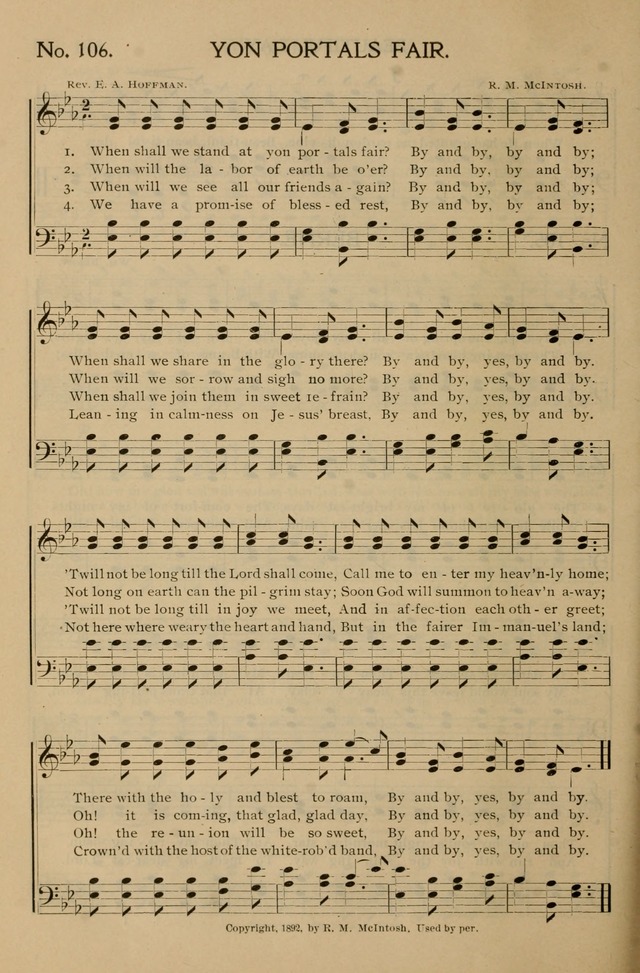 Gospel Songs and Hymns No. 1: for the sunday school, prayer meeting, social meeting, general song service page 106