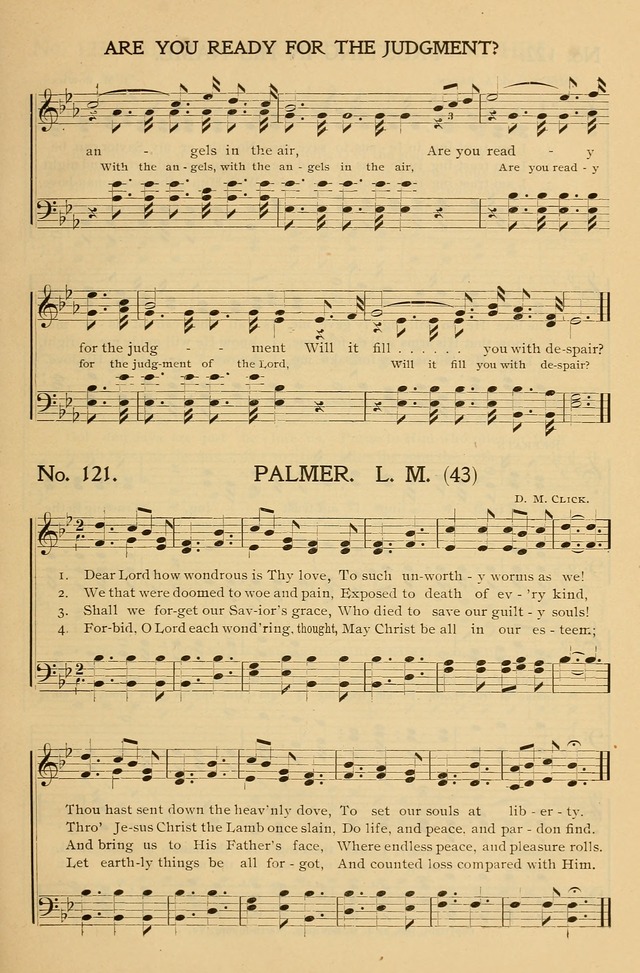 Gospel Songs and Hymns No. 1: for the sunday school, prayer meeting, social meeting, general song service page 121