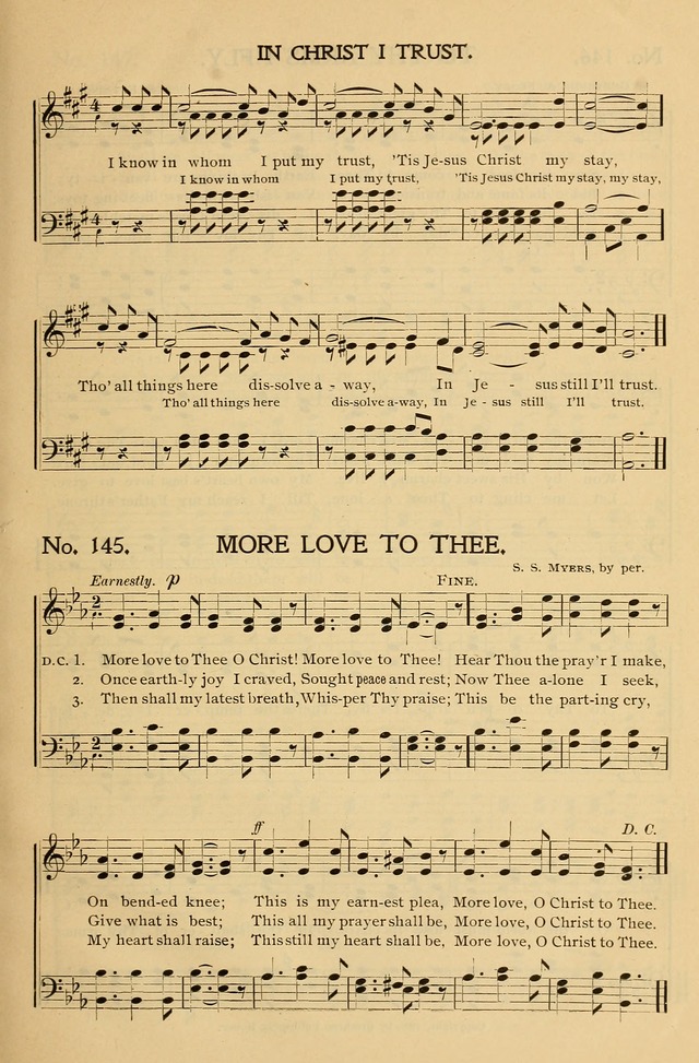 Gospel Songs and Hymns No. 1: for the sunday school, prayer meeting, social meeting, general song service page 145