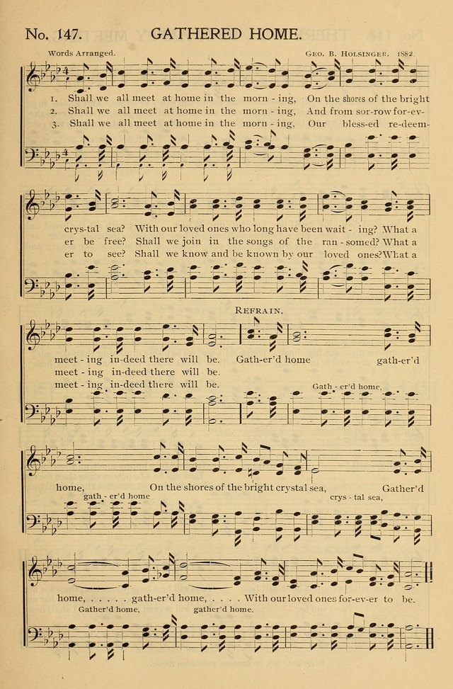 Gospel Songs and Hymns No. 1: for the sunday school, prayer meeting, social meeting, general song service page 147