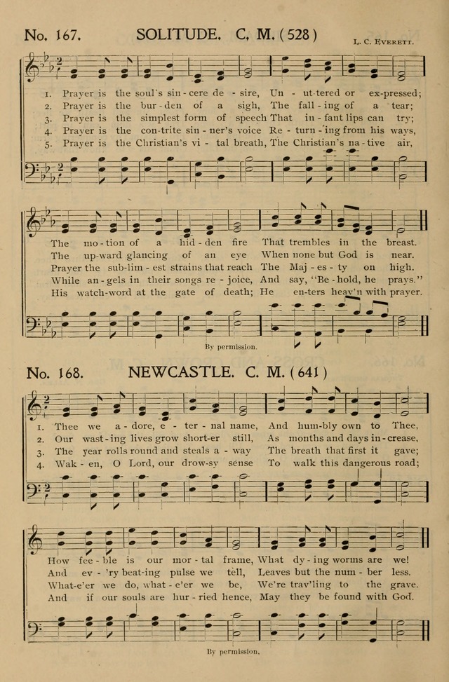 Gospel Songs and Hymns No. 1: for the sunday school, prayer meeting, social meeting, general song service page 168