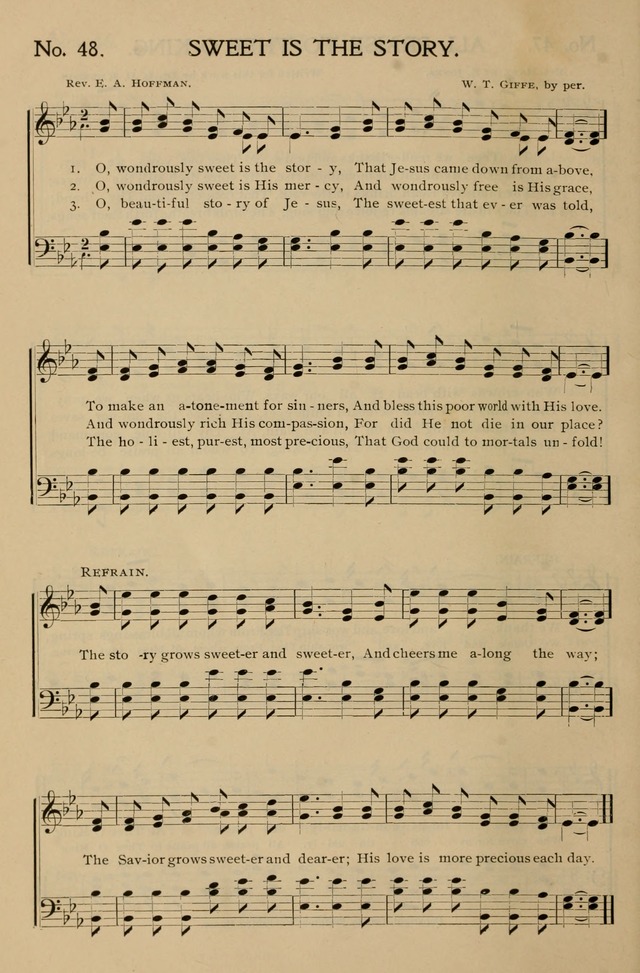 Gospel Songs and Hymns No. 1: for the sunday school, prayer meeting, social meeting, general song service page 48