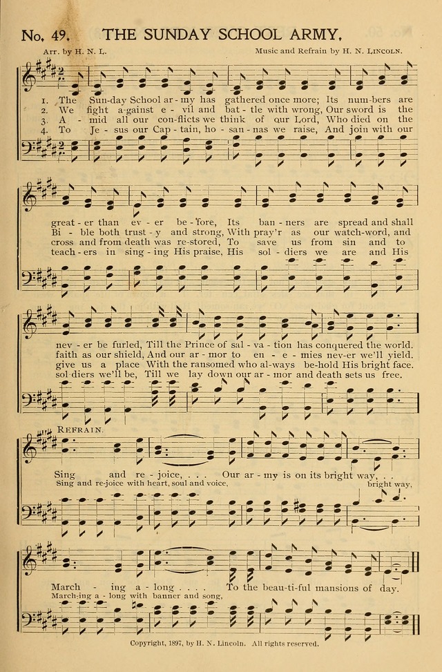 Gospel Songs and Hymns No. 1: for the sunday school, prayer meeting, social meeting, general song service page 49