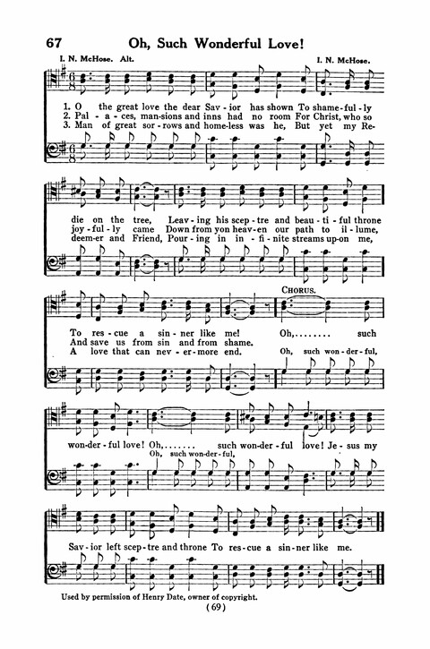 Gospel Songs for Men: a Collection of Quartets and Choruses for Male Voices page 67