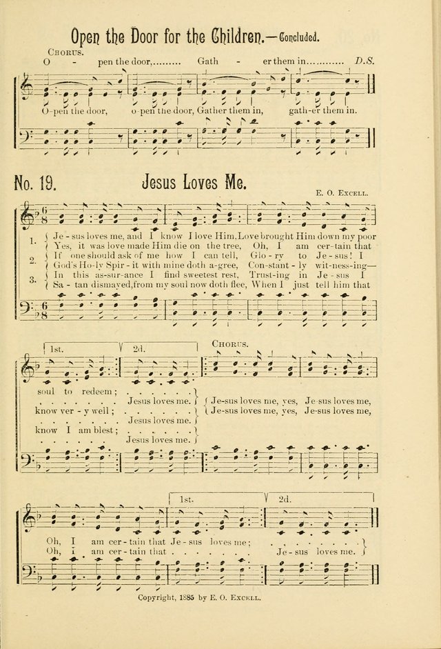 The Gospel in Song: combining "Sing the Gospel", "Echoes of Eden", and Other Selected Songs and Solos for the Sunday school page 19
