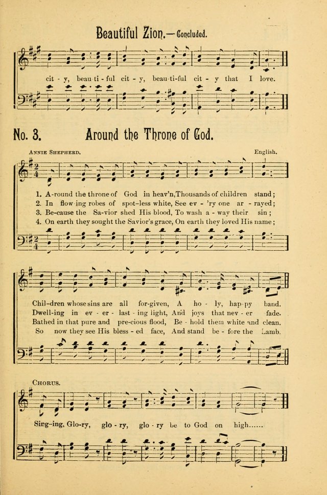 The Gospel in Song: combining "Sing the Gospel", "Echoes of Eden", and Other Selected Songs and Solos for the Sunday school page 3
