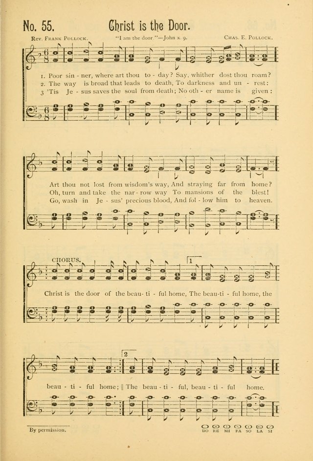 The Gospel in Song: combining "Sing the Gospel", "Echoes of Eden", and Other Selected Songs and Solos for the Sunday school page 55