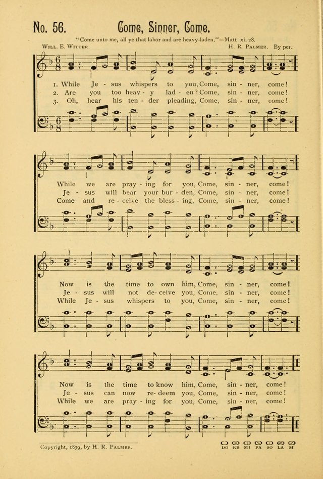 The Gospel in Song: combining "Sing the Gospel", "Echoes of Eden", and Other Selected Songs and Solos for the Sunday school page 56