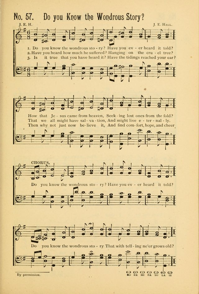 The Gospel in Song: combining "Sing the Gospel", "Echoes of Eden", and Other Selected Songs and Solos for the Sunday school page 57