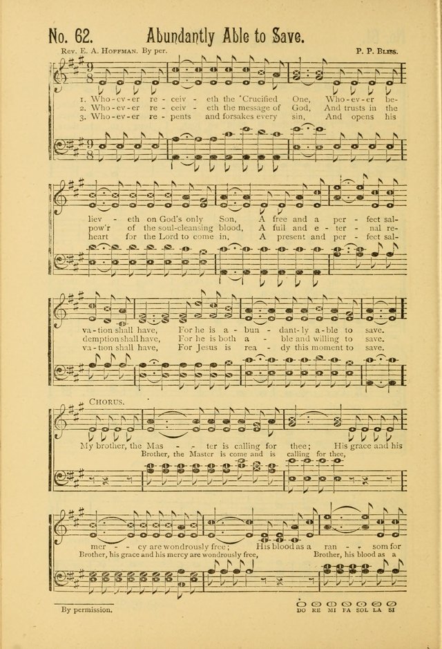 The Gospel in Song: combining "Sing the Gospel", "Echoes of Eden", and Other Selected Songs and Solos for the Sunday school page 62