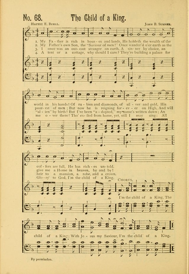 The Gospel in Song: combining "Sing the Gospel", "Echoes of Eden", and Other Selected Songs and Solos for the Sunday school page 68