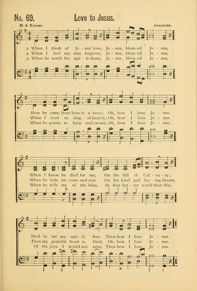 The Gospel in Song: combining "Sing the Gospel", "Echoes of Eden", and Other Selected Songs and Solos for the Sunday school page 69