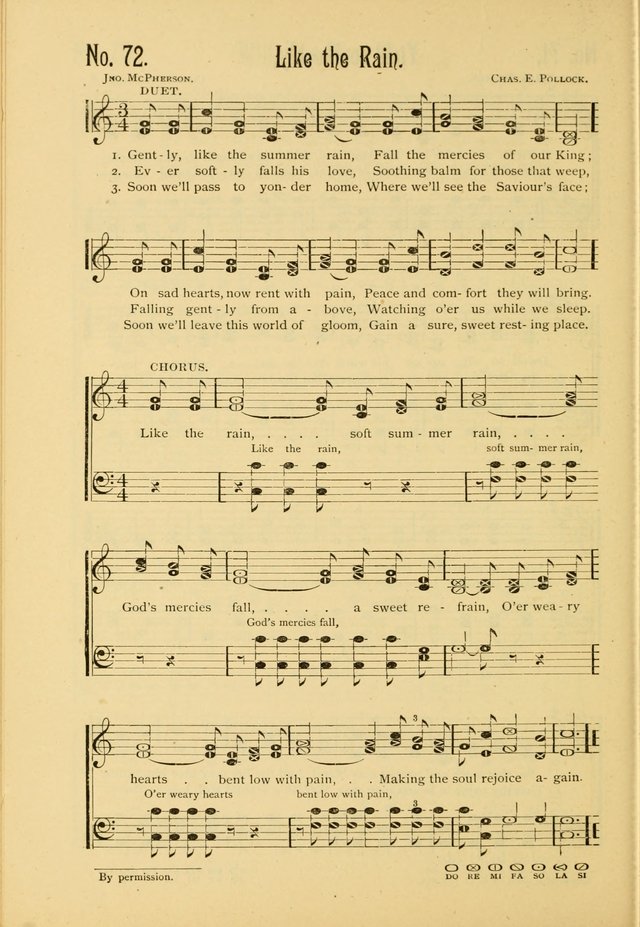 The Gospel in Song: combining "Sing the Gospel", "Echoes of Eden", and Other Selected Songs and Solos for the Sunday school page 72