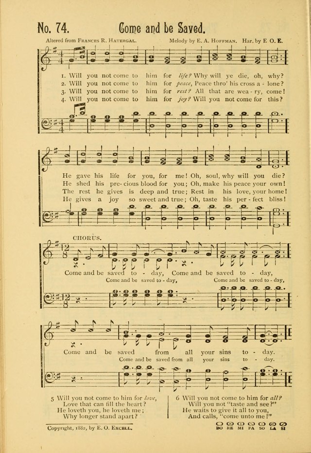 The Gospel in Song: combining "Sing the Gospel", "Echoes of Eden", and Other Selected Songs and Solos for the Sunday school page 74