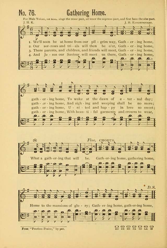 The Gospel in Song: combining "Sing the Gospel", "Echoes of Eden", and Other Selected Songs and Solos for the Sunday school page 76