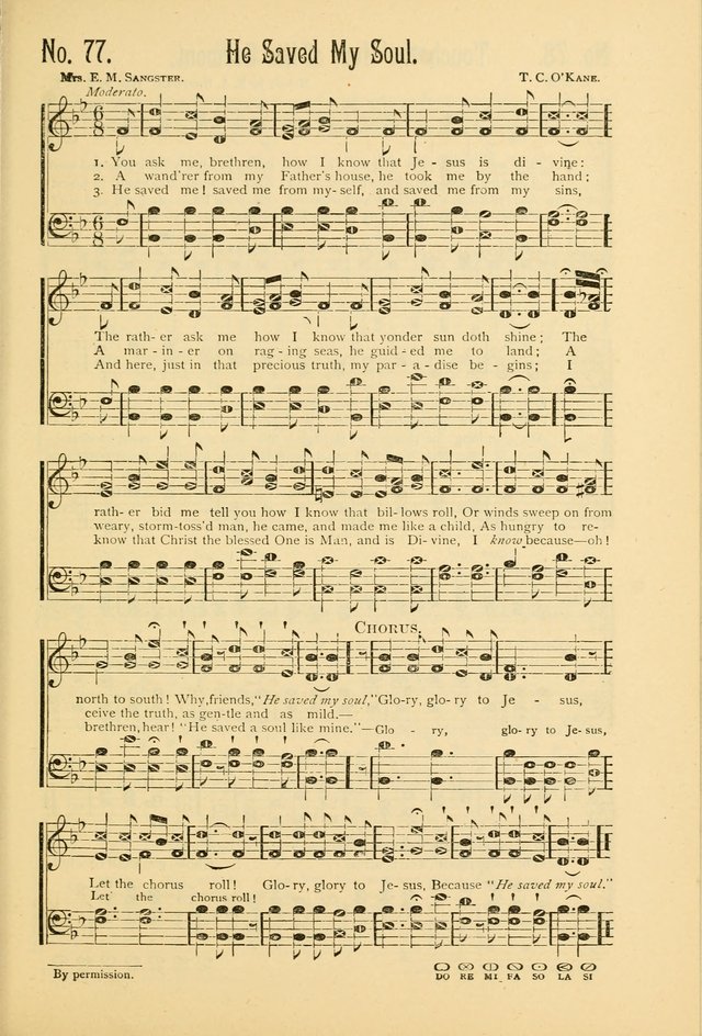 The Gospel in Song: combining "Sing the Gospel", "Echoes of Eden", and Other Selected Songs and Solos for the Sunday school page 77