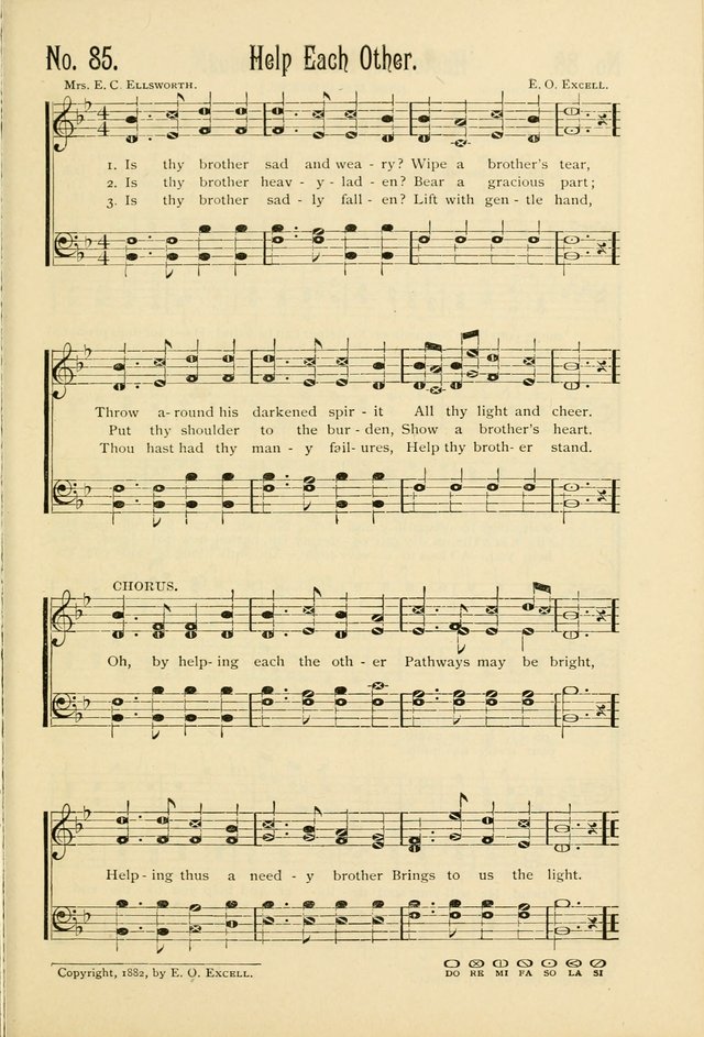 The Gospel in Song: combining "Sing the Gospel", "Echoes of Eden", and Other Selected Songs and Solos for the Sunday school page 85