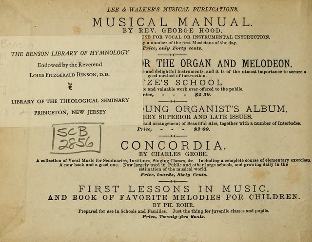 The Guiding Star for Sunday Schools: a new collection of Sunday school songs, together with a great variety of anniversary pieces written expressly for this worke page ii