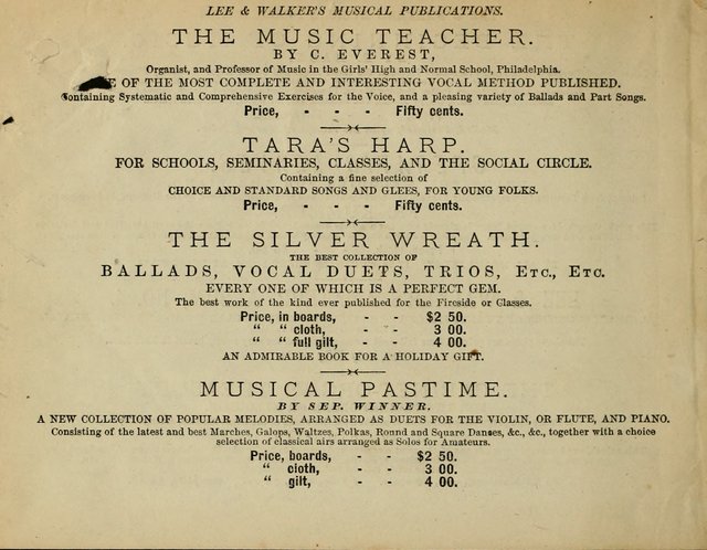 The Guiding Star for Sunday Schools: a new collection of Sunday school songs, together with a great variety of anniversary pieces written expressly for this worke page iv