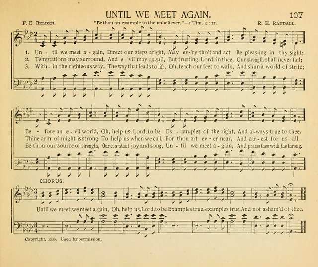 The Gospel Song Sheaf: for Sunday schools and young peoples meetings, comprising primary songs, intermediate songs, gospel and special songs, and old hymns and tunes page 107