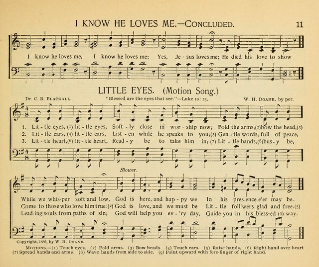 The Gospel Song Sheaf: for Sunday schools and young peoples meetings, comprising primary songs, intermediate songs, gospel and special songs, and old hymns and tunes page 11