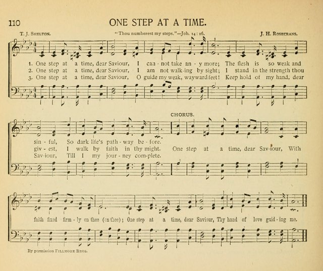 The Gospel Song Sheaf: for Sunday schools and young peoples meetings, comprising primary songs, intermediate songs, gospel and special songs, and old hymns and tunes page 110
