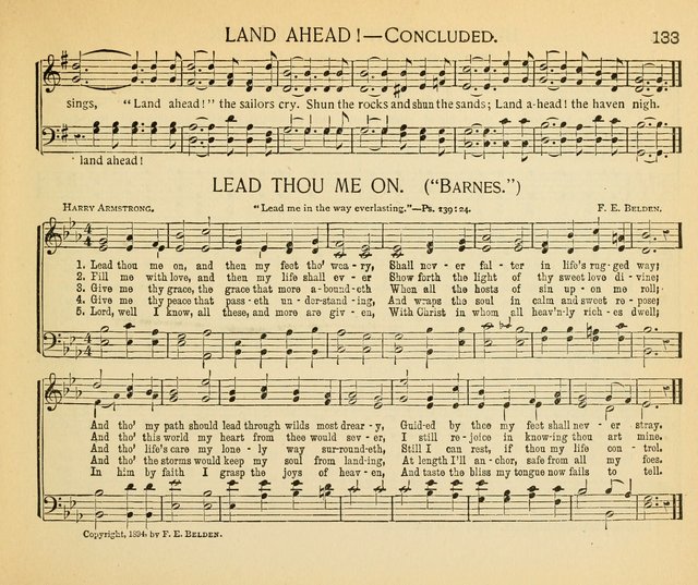 The Gospel Song Sheaf: for Sunday schools and young peoples meetings, comprising primary songs, intermediate songs, gospel and special songs, and old hymns and tunes page 133
