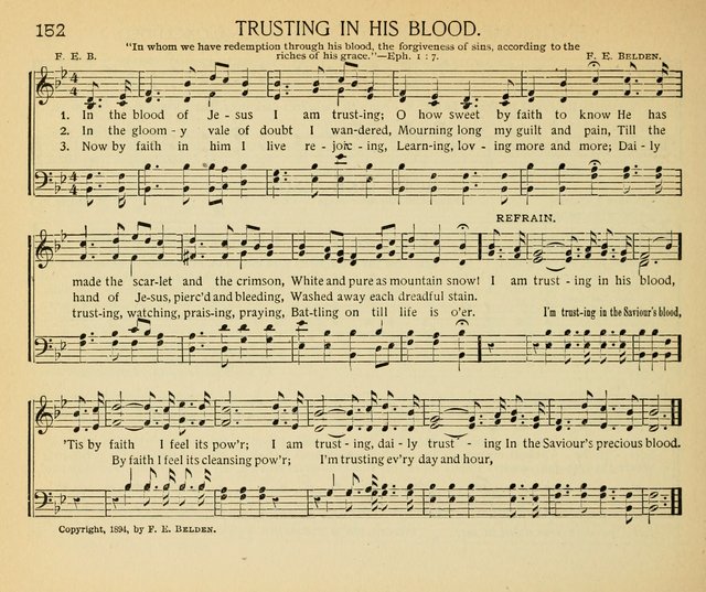 The Gospel Song Sheaf: for Sunday schools and young peoples meetings, comprising primary songs, intermediate songs, gospel and special songs, and old hymns and tunes page 152