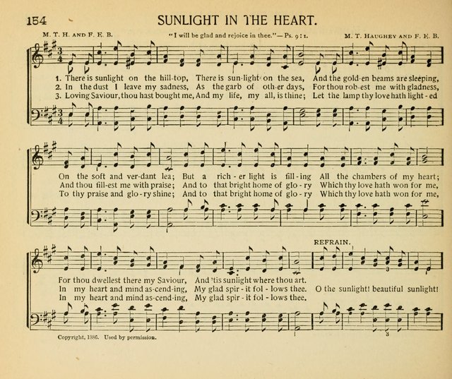 The Gospel Song Sheaf: for Sunday schools and young peoples meetings, comprising primary songs, intermediate songs, gospel and special songs, and old hymns and tunes page 154