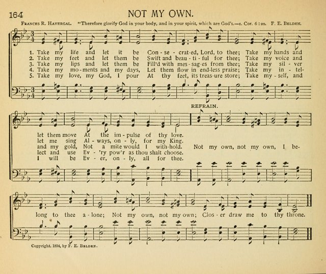 The Gospel Song Sheaf: for Sunday schools and young peoples meetings, comprising primary songs, intermediate songs, gospel and special songs, and old hymns and tunes page 164
